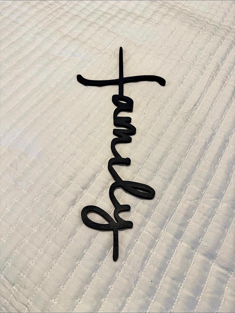Decorative Script Wall Decor in Black & Gold